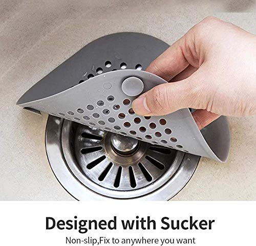 Budding Joy Drain Hair Catcher Shower Drain Hair Traps Cover Hair Stopper Tub Drain Filter Silicone Sink Strainer for Bathroom Bathtub and Kitchen 4 Pack - Thumbnail 5