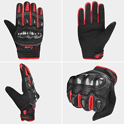 image for INBIKE Motorcycle Gloves Hard Knuckle Gloves Motorbike Gloves Men Carb