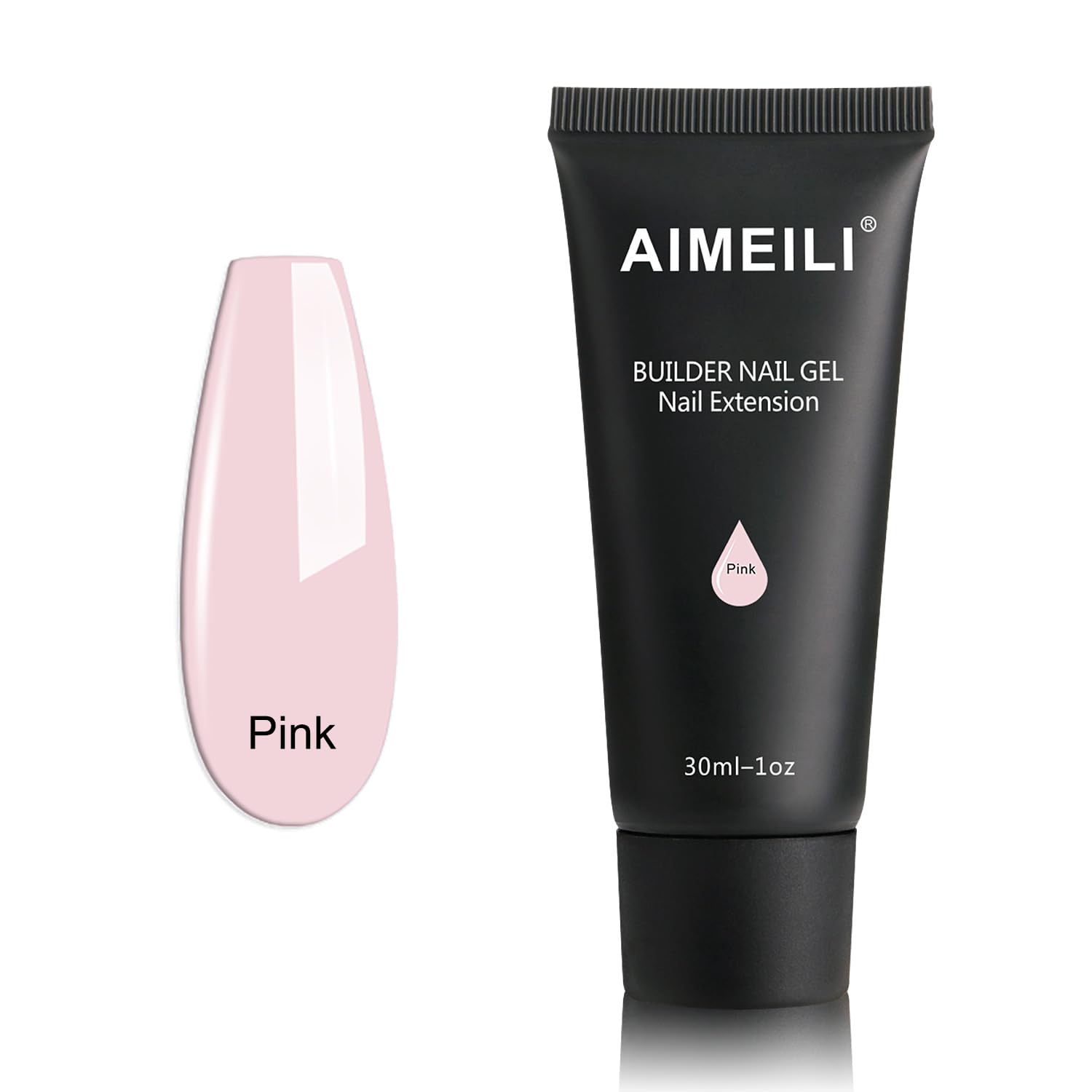 AIMEILI Pink Builder Gel Nail Extension 30ml Soak Off UV LED Nail Enhancement Manicure Tool Nail Art False Nails