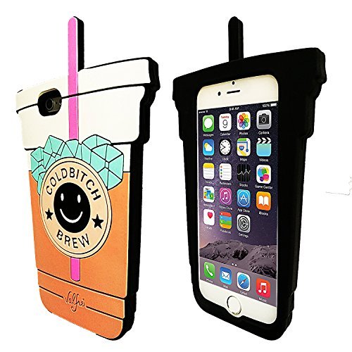 iPhone 6s Case,flowermelody Apple iPhone 6/6s Case,Bumper Cover Shock-Absorption Bumper and Anti-Scratch,iPhone Interesting Case,3D Silicone Case,TPU(White&Orange)