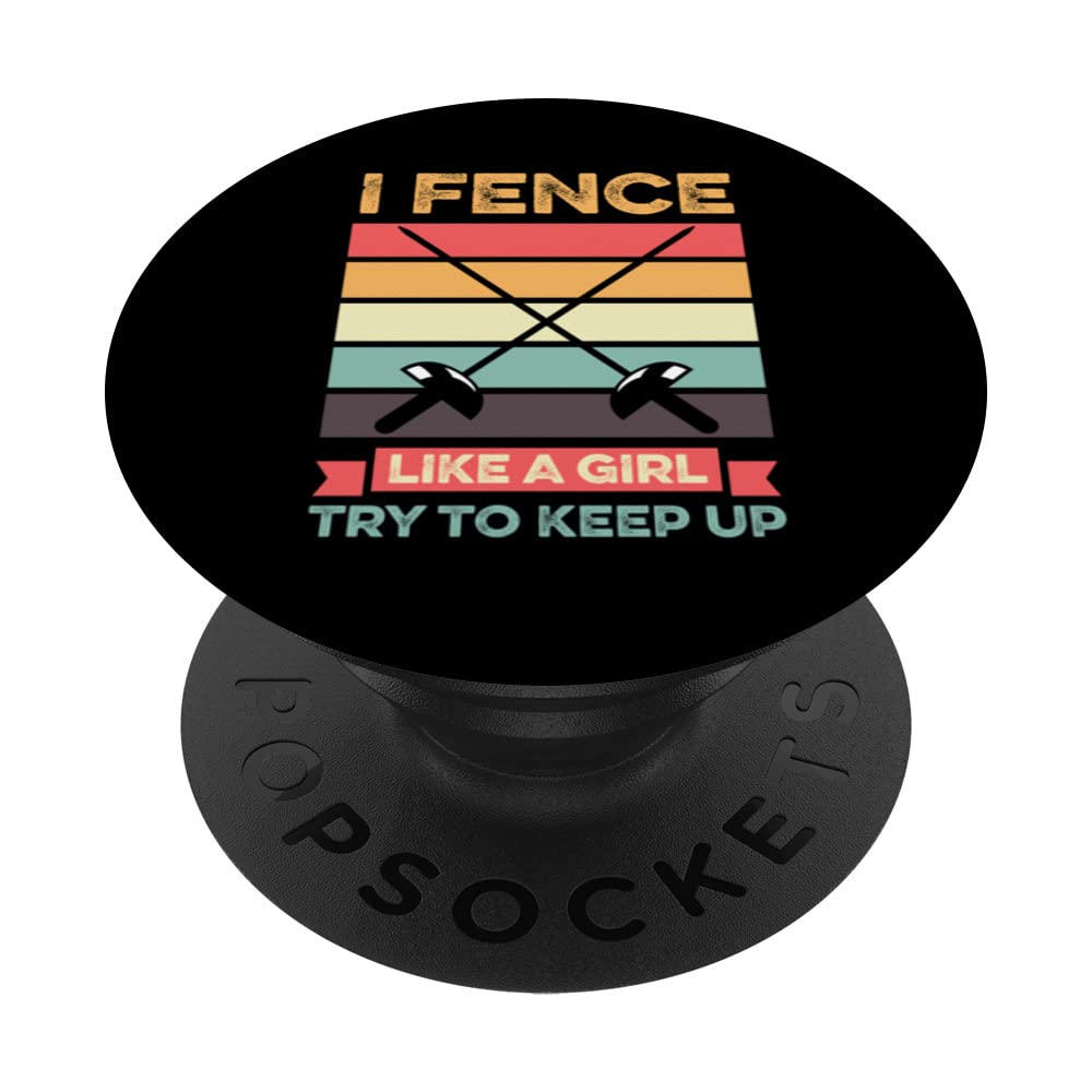 Fence Like Girl Fencer PopSockets Swappable PopGrip