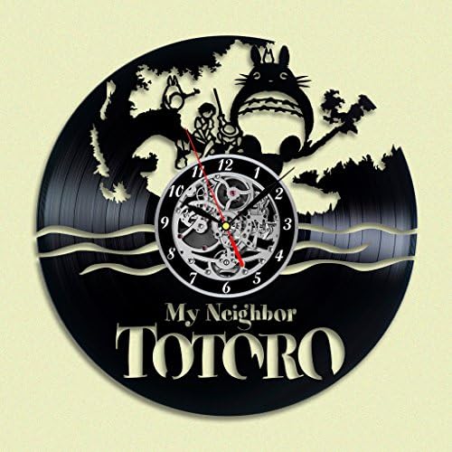 My Neighbor Totoro Vinyl record Wall Clock, Unique Décor for Home or Living Room, Gift ideas for friends, man and woman