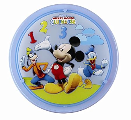 Disney Mickey Mouse Ceiling Light In Glass Blue Amazon Co Uk
