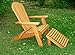 Folding Cedar Adirondack Chair with Footstool, Stained Finish, Amish Crafted