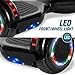 TPS Power Sports Electric Rechargeable Hoverboard for Kids and Adults with Speaker and LED Lights Safety Certified (Black)