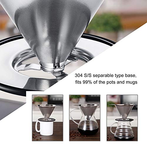 Pour Over Coffee Dripper Stainless Steel LHS Slow Drip Coffee Filter