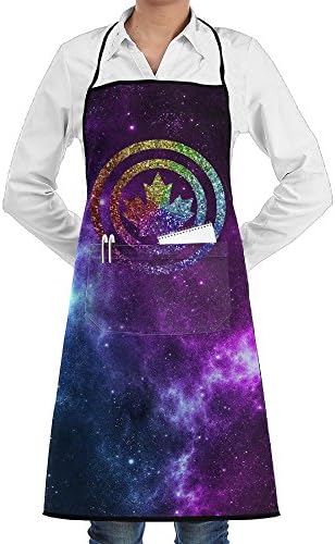 Canada Maple Leaf In Bullseye Cooking Kitchen Aprons With Pockets Bib Apron For Cooking, Baking, Crafting, Gardening, BBQ