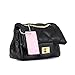 CMK Trendy Kids Quilted Embossed PU Leather Kids Purse for Little Girls with Metal Chain (15cm(L) x 7.5cm(W) x 9cm(H), (80001_Black)