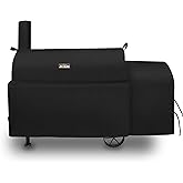 JIESUO Grill Cover for Oklahoma Joe's Longhorn Offset Smoker Grill, Durable & Waterproof Oklahoma Joes Smoker Accessories