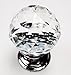 Afranker Clear Round Cut Crystal 30mm Drawer Knob Pull Handle - 10Pk