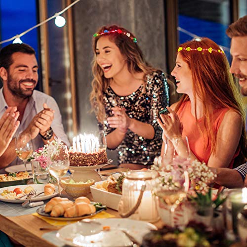 image for LED Flower Crown, Fascigirl 10PCS Flower Wreath Garland Flower Headdre