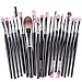 Eshock 20pcs Makeup Brush Set Professional Foundation Blush Tools Make-up Toiletry Kit Cosmetics Brushes Set (20 PCS Makeup Brush Set, Purple)