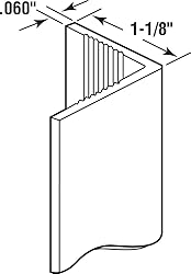 Prime-Line MP10067 Corner Shield Perforated, 1-1/8