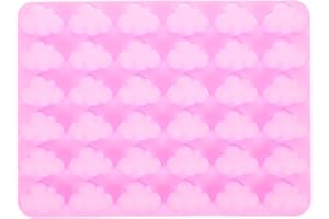 Hemoton Chocolate Silicone Molds Silicone Clouds Fondant Molds: 36 Grids Clouds for Cake Decoration DIY for Candy Chocolate Fondant Polymer Clay Soap Cake Decoration Wax Making Silicone Candy Molds