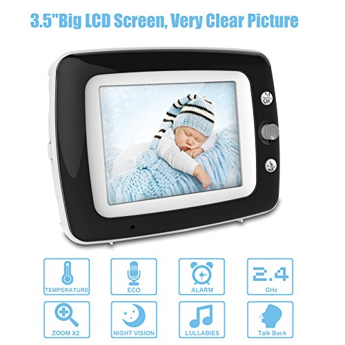 BESTHING-Video-Baby-Monitor-with-LCD-Display-Digital-Camera-Infrared-Night-Vision-Two-Way-Talk-Back-Temperature-Monitoring-Lullabies-Long-Range-black