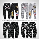 New Bape A Bathing Ape Shark Head Trousers Mens Sports Casual Cotton Sweat Pants