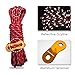 GEERTOP 4 mm Reflective Guylines Tent Cords Ultralight Camp Ropes with Aluminum Adjuster Tensioner for Outdoor Camping Hiking Backpacking Survival Gear Red