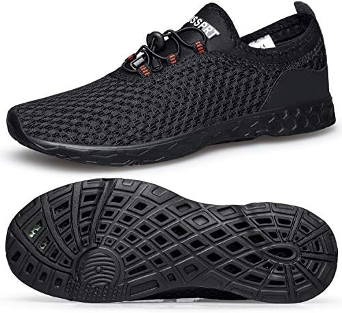 DOUSSPRT Men's Water Shoes Quick Drying Sports Aqua Shoes AllBlack