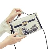 Yocatech Clear Crossbody Messenger Shoulder Bag Purse for Women Adjustable Strap, NFL Stadium Approved