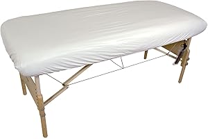 Body Linen Massage Table Cover - Reusable Barrier with Wipe Clean Surface. Waterproof PUL Material, Machine Washable. Protects Massage Table, Warmer and Pad