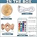 ExcelTek 3D Printing Moon Light Lamp with Remote Control & Touch Control | 16 Vibrant Colors LED Lighting Adjustable Brightness | Decorative Living Room | Kids Night Light with Wooden Stand (5.9 inch)