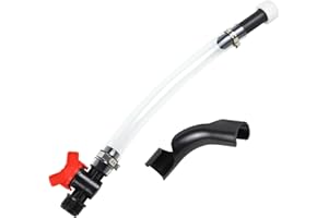 Ongfuwu Fuel Jug Hose Kit, Racing Fuel Filler Jugs Hose with Ball Valve, Flexible Gas Can Hoses with Bender, 5 Gallon Racing Gas Cans Trigger Hose