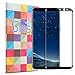 Galaxy S8 Screen Protector, Fastbe [ Black ] 3D Tempered Glass Screen Protector ( 0.25mm Thin Premium ) Only for Samsung Galaxy S8