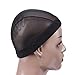 Leeons 5Pack Spandex Dome Style Wig Cap,Ultra Stretch Black Dome Cap,Elastic Hairnets Wig Caps for Men Women