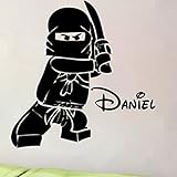 Custom made Personalized Name Ninjago Vinyl Wall Decal Sticker For Kids Boy Rooms Ninga Children Room Wall Stickers Home Decor-you choose name and color