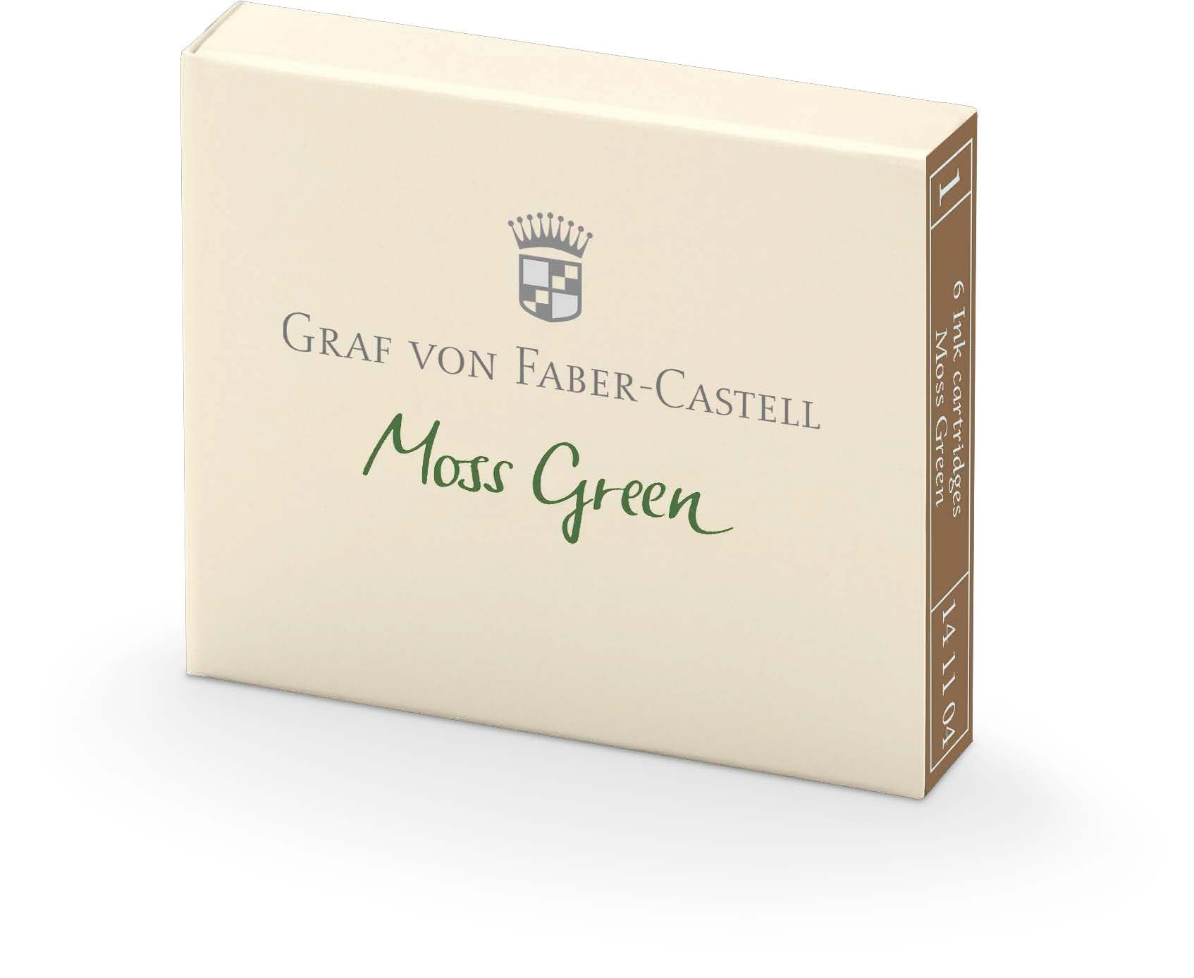 Graf von Faber-Castell Ink cartridges, Moss Green 6X, 141104