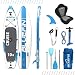Bluefin SUP Stand Up Inflatable Paddle Board with Kayak Conversion Kit | Ultimate iSUP Kayak Bundle (Blue 10'8")