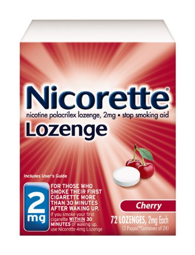 Nicorette Lozenge, Cherry, 2mg, 72-Count