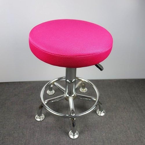 12" Round Bar Stool Cover, Breathable Fabric to Protect or Make Your Stool Chairs New,Suitable for Adjustable Stool/Round Wooden Chair, Pink Color
