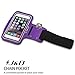 iPhone 6S Plus Armband, iPhone 6 Plus Armband, J&D Sports Armband for iPhone 6S Plus/ iPhone 6 Plus (5.5 inch), Key holder Slot, Perfect Earphone Connection while Workout Running (Purple)