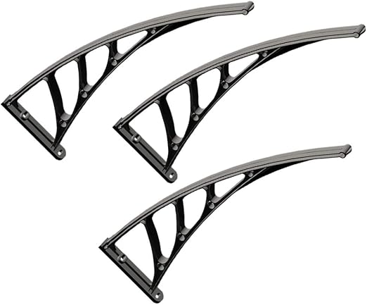 Amazon Com Healifty 3pcs Window Awnings Bracket Aluminum Fixing Bars Door Awning Canopy Support Brackets For Rain Sun Shade Home Kitchen