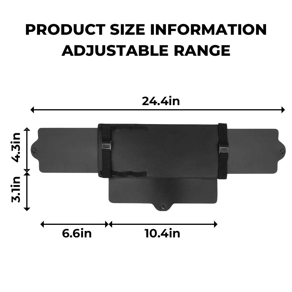 JoyTutus Car Sun Visor Sunshade Extender, Adjustable Sun Visor Protects from Anti-Glare, UV Rays Blocker Window Sun Visor Windshield Sunshade Extender for Car SUV