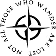 Bargain Max Decals - LOTR Not All Those Who Wander are Lost Sticker Decal Notebook Car Laptop 5" (Black)