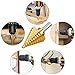 Vastar Titanium Step Drill Cone Drill Bits, High Speed Steel 10 Steps 1/4