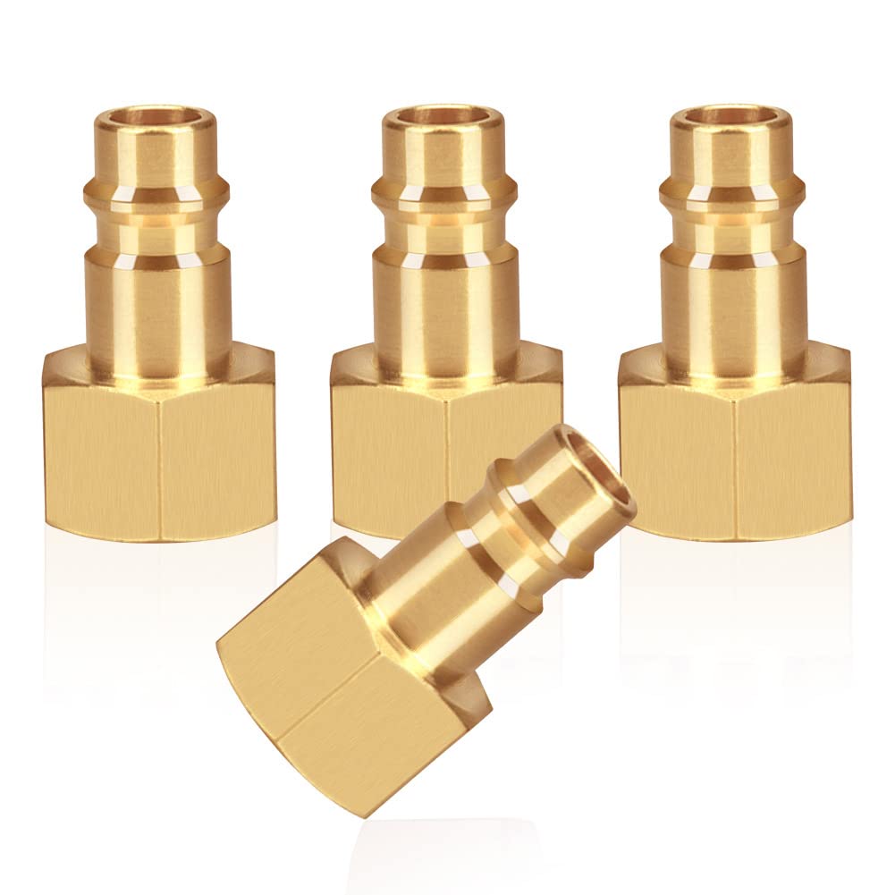 4pcs Air Line Connectors Euro Airline Hose Compressor Fittings 3/8" BSP Air Coupler and Plug Kit Couplings Connector Male