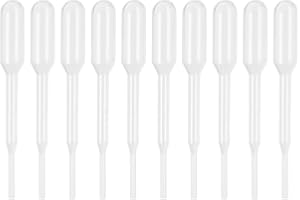 PATIKIL 0.2ml Pipettes Dropper, 60pcs Plastic Pipettes Disposable Pipette Transfer Pipette Calibrated Plastic Eye Dropper for