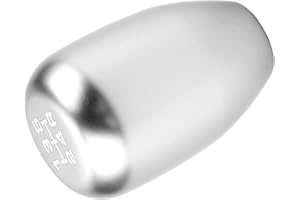 Acouto Shift Knob 5 Speed Car 5 Speed Manual Gear Shift Knob Shifter Lever Stick Metal with 3 Adapters 8mm 10mm 12mm(Silver)