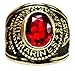 18K Gold Overlay Men's US Marines Ring Red Ruby CZ Stone size 8 9 10 11 12 13 14