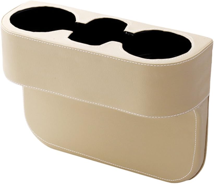 Sundlight Car Seat Wedge Cup Holder Food Drink Bottle Leather Mount Stand Storage Box Organizer