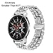 TRUMiRR for Samsung Galaxy Watch 46mm Bands, 22mm Solid Quick Release Watch Band Metal Stainless Steel Butterfly Buckle Strap for Gear S3 Classic Frontier, Gear 2 R380 R381 R382 Smartwatch,Silver