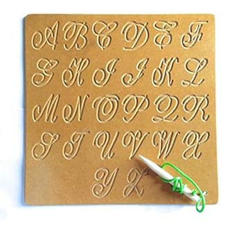 Futurez Key Capital Alphabet Tracing Cursive Board/ Wooden Writing Practice Boards - Educational Learning Toys for Kids