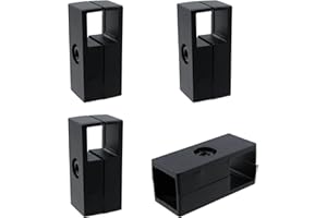 Semetall 4 Pack 1" Square Tube Connector, 2 Way T Split Square Tube Clamp,Aluminum Alloy