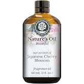 Japanese Cherry Blossom Fragrance Oil (60ml) for Perfume, Diffusers, Soap Making, Candles, Lotion, Home Scents, Linen Spray, Bath Bombs, Slime