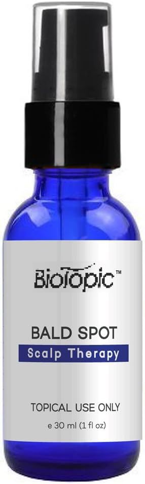 Biotopic Natural Bald Spot Treatment - Intensive Hair Growth Recovery Serum with Scalp Repair - 1 Month Supply