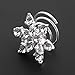Yantu 10pcs Clear Crystal Snowflake Bridal Hair Pins Swirl Hair Twists Coils Spirals Hair Pin Clip Accessories