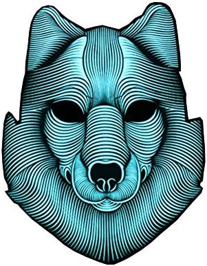 ESA Supplies LED Party Mask Sound Activated Glowing Mask Luminous Flashing Mask for Dancing,Riding,Skating